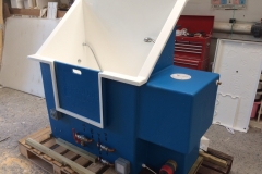 high back hydrobathwith side mounted tank - blue high back hydrobathwith side mounted tank - blue